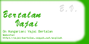 bertalan vajai business card